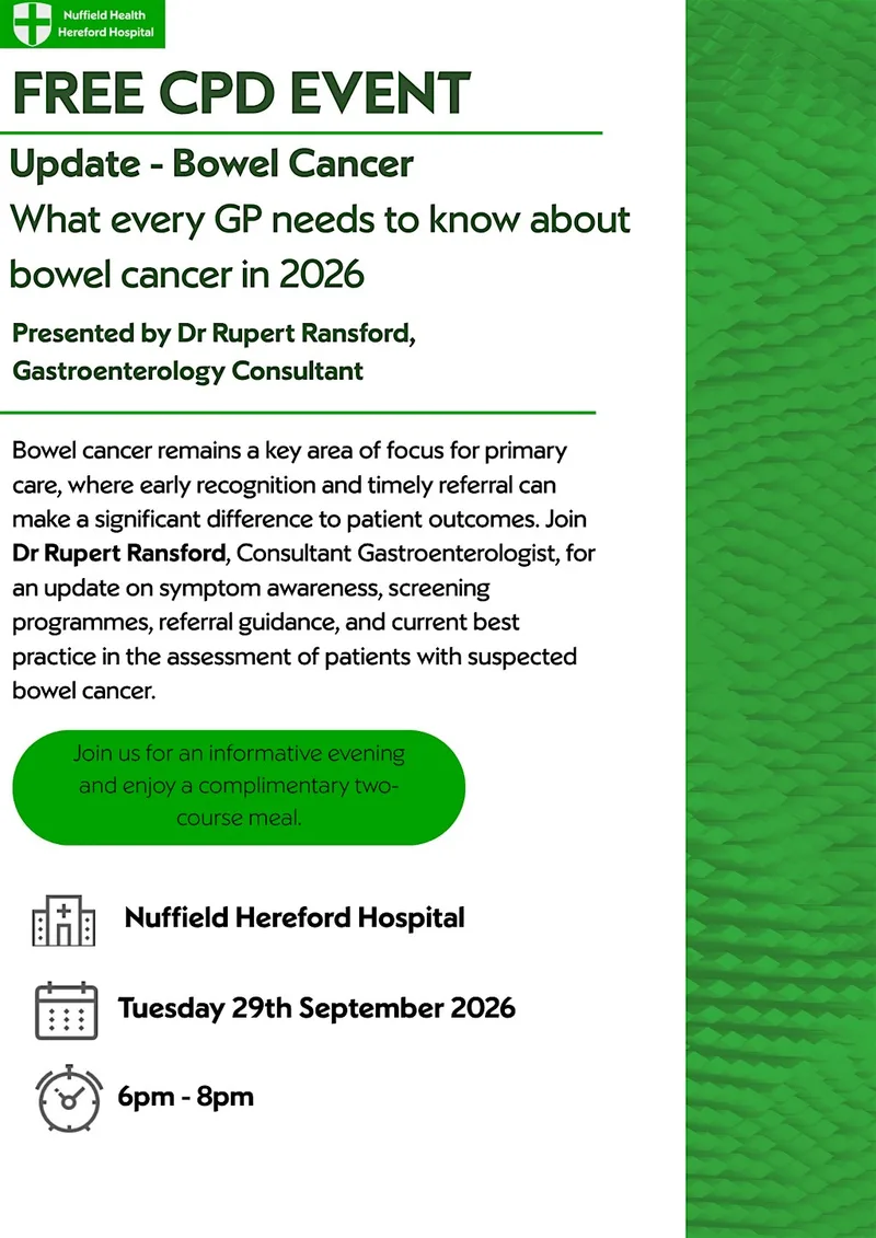 Update Bowel Cancer - What every GP needs to know about bowel cancer