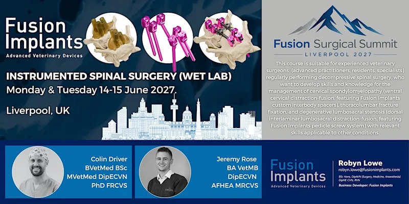 Instrumented Spinal Surgery (2 Days Wet Lab)