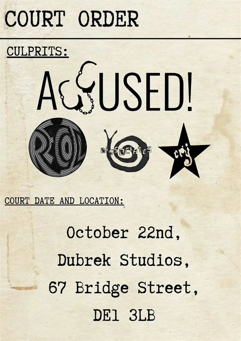 ACCUSED!, RECOIL, DISSOCIATES, & CRY AT DUBREK STUDIOS