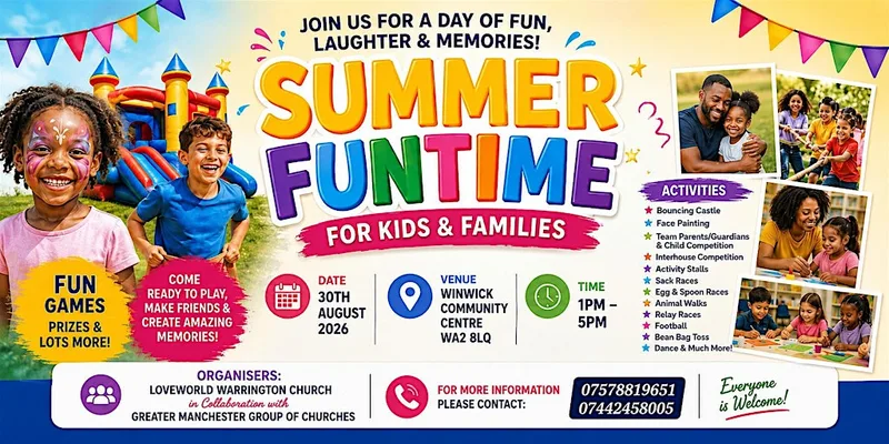 Summer Funtime for kids and families