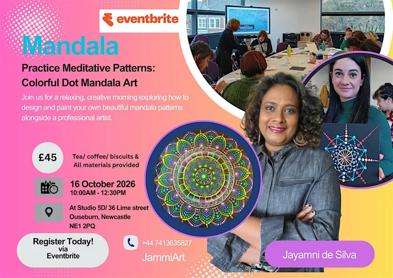 Mandala- Practice Meditative Patterns: Colourful Dot Mandala Art