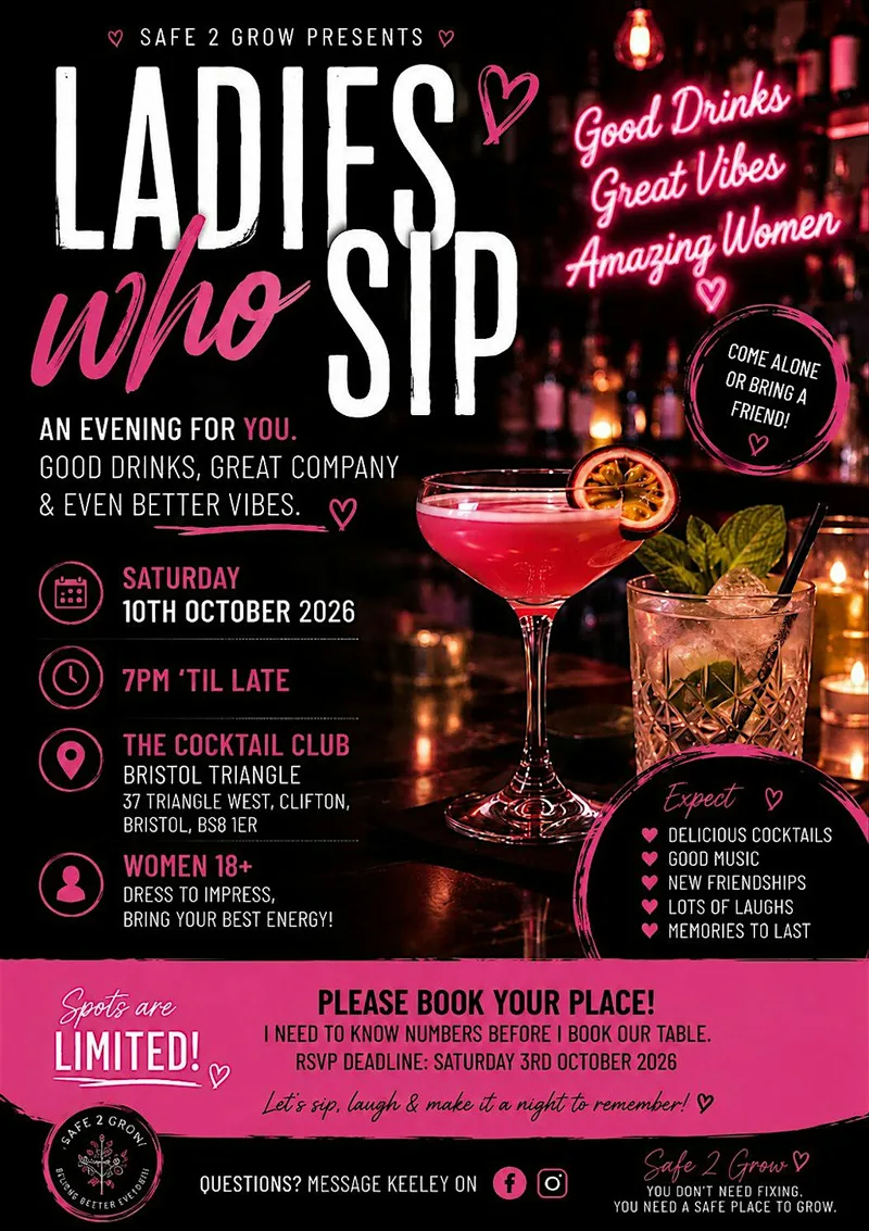 Ladies Who Sip | A Safe 2 Grow Ladies Night