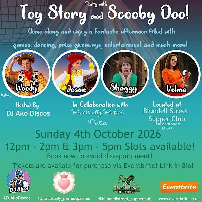 Party with Toy Story and Scooby Doo!