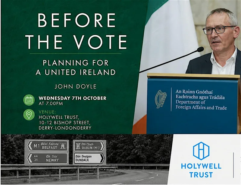 John Doyle book launch 'Before the Vote: Planning for a United Ireland'