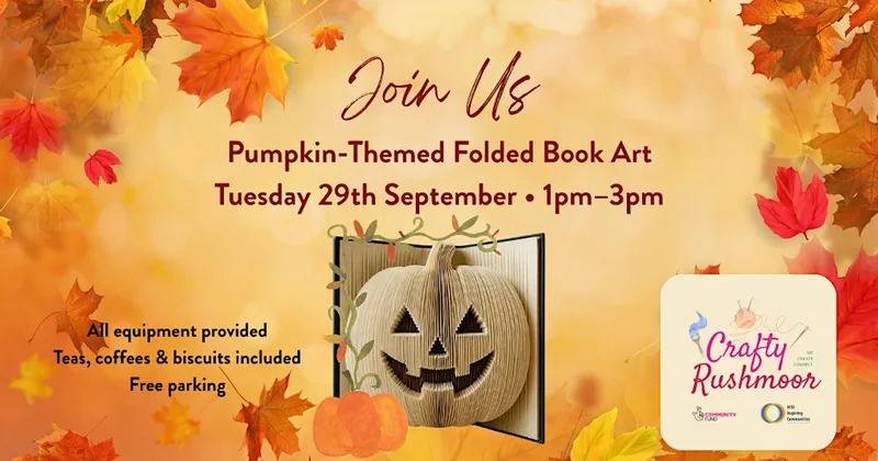 Pumpkin-Themed Folded Book Art - Crafty Rushmoor at AEC