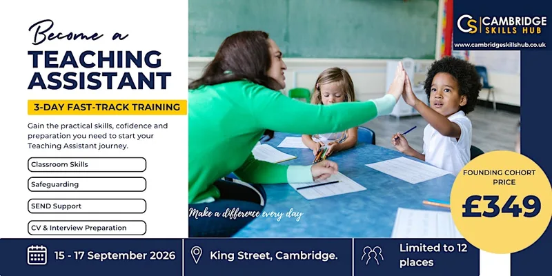 3-Day Fast-Track Teaching Assistant Certification Course – Cambridge City