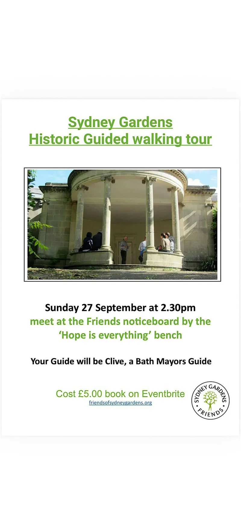 Historic Walking Tour led by experienced Mayors Guide, Clive Johnstone