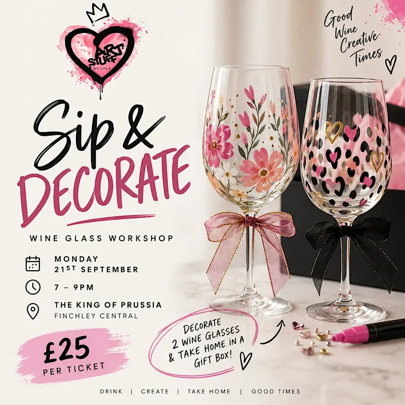 Sip n Decorate - Wine Glasses Edition - King of Prussia N3