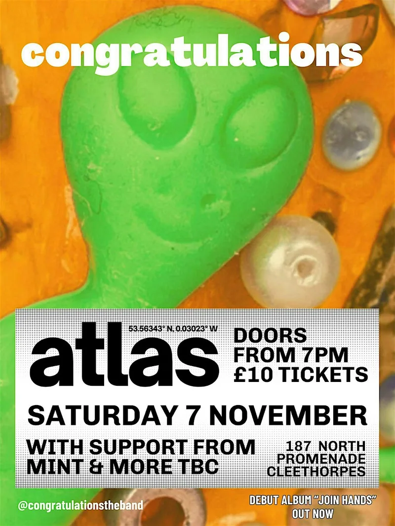Congratulations live at Atlas, Cleethorpes UK