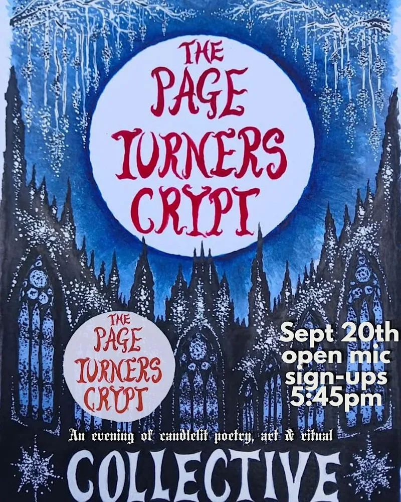 The Page Turner's Crypt Collective candlelit poetry open mic