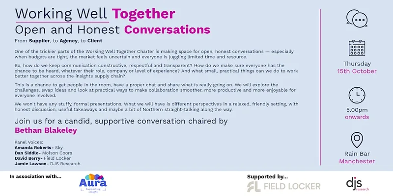 Manchester Event: Working Well Together - Open & Honest Conversations