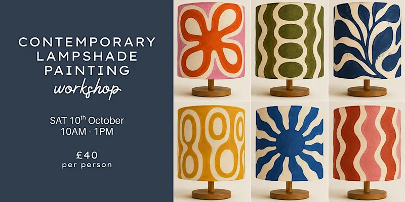 Art Workshop - Contemporary Lampshade Painting - Southampton