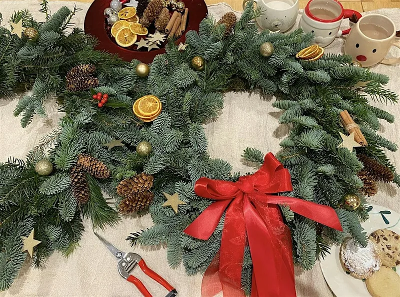 Christmas Wreath making Workshop experience in Leeds