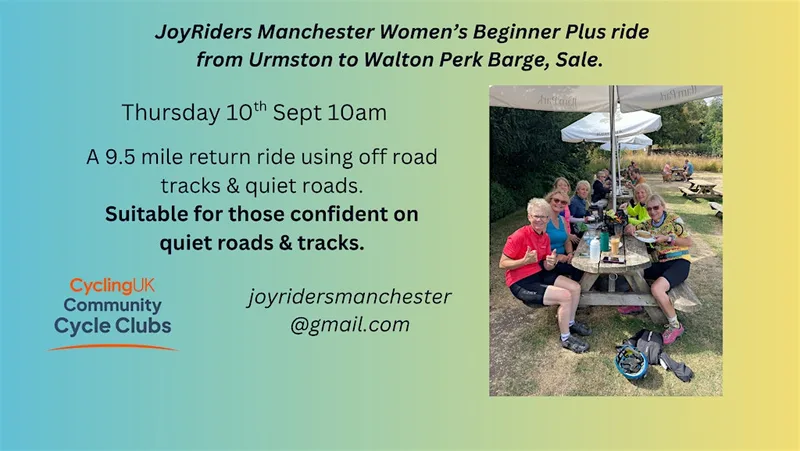 Joyriders Manchester Women's Beginner + to Walton Perk Barge