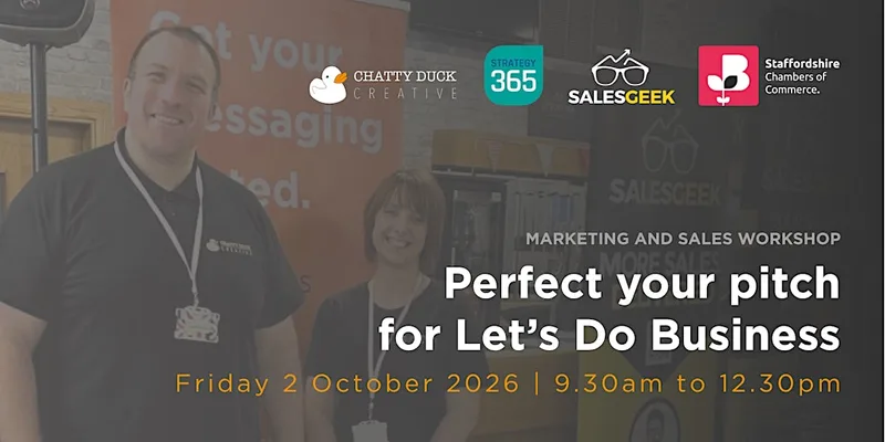 Perfect Your Pitch for Let’s Do Business: Marketing & Sales Workshop