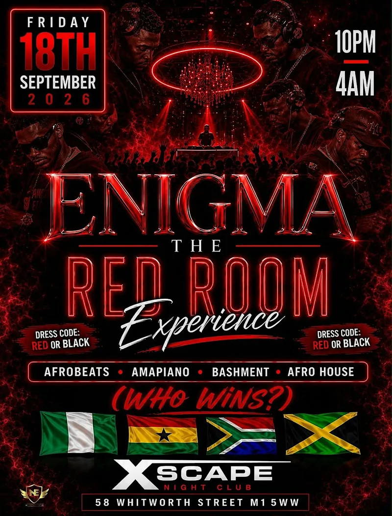 ENIGMA THE REDROOM EXPERIENCE - HipHop/RnB/House/Afrobeats/Amapiano/Danceha