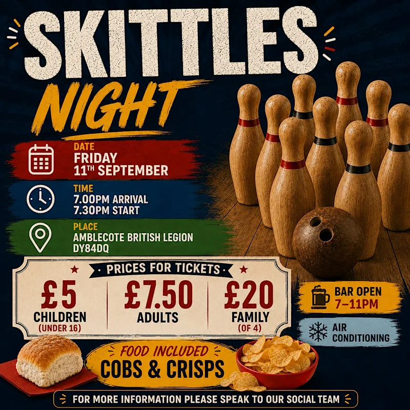 Skittles Night at Amblecote Royal British Legion