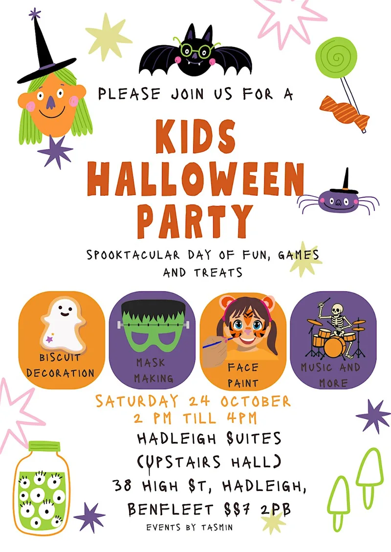 Events By Tasmin: Kids Halloween Party