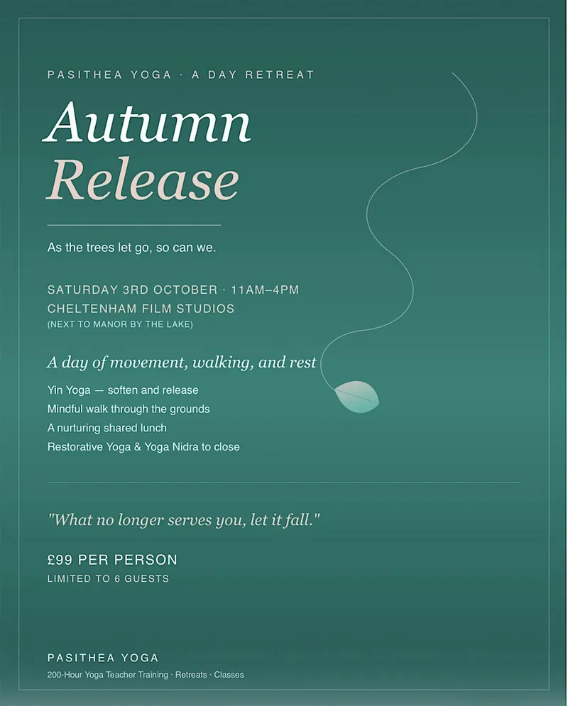 Autumn Release Yoga Retreat - Cheltenham
