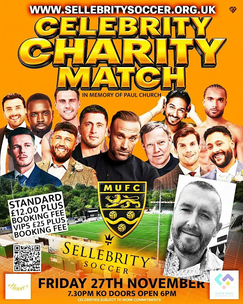 Celebrity charity football match at Maidstone United FC