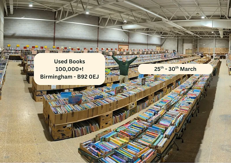 HUGE SECOND-HAND BOOK SALE - Birmingham March 2026 | UKBookfest