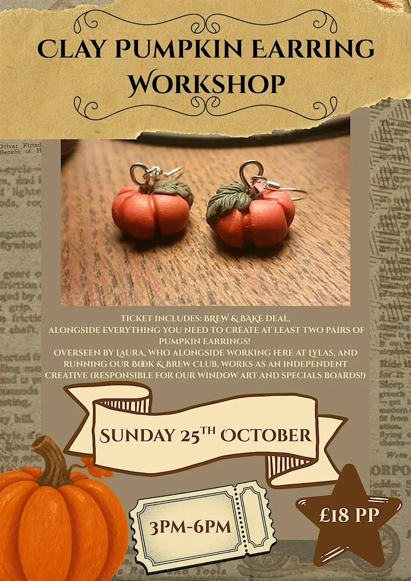 Clay Pumpkin Earring Workshop