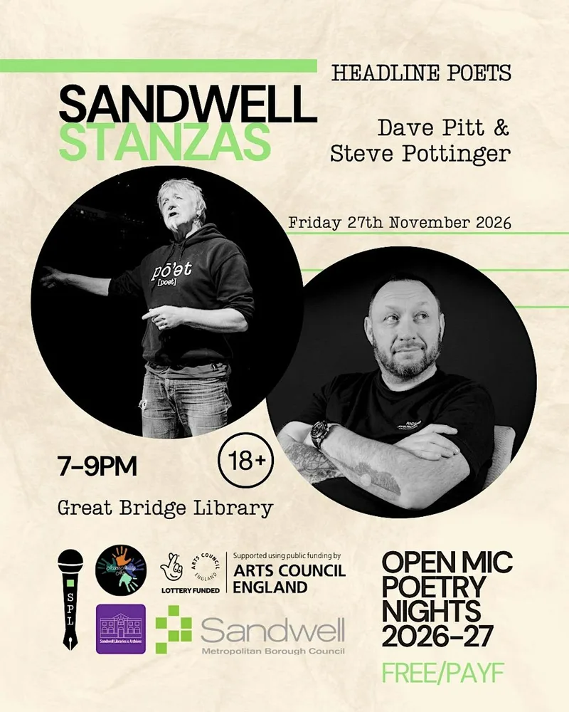 Sandwell Stanzas Open Mic ft. Dave Pitt & Steve Pottinger
