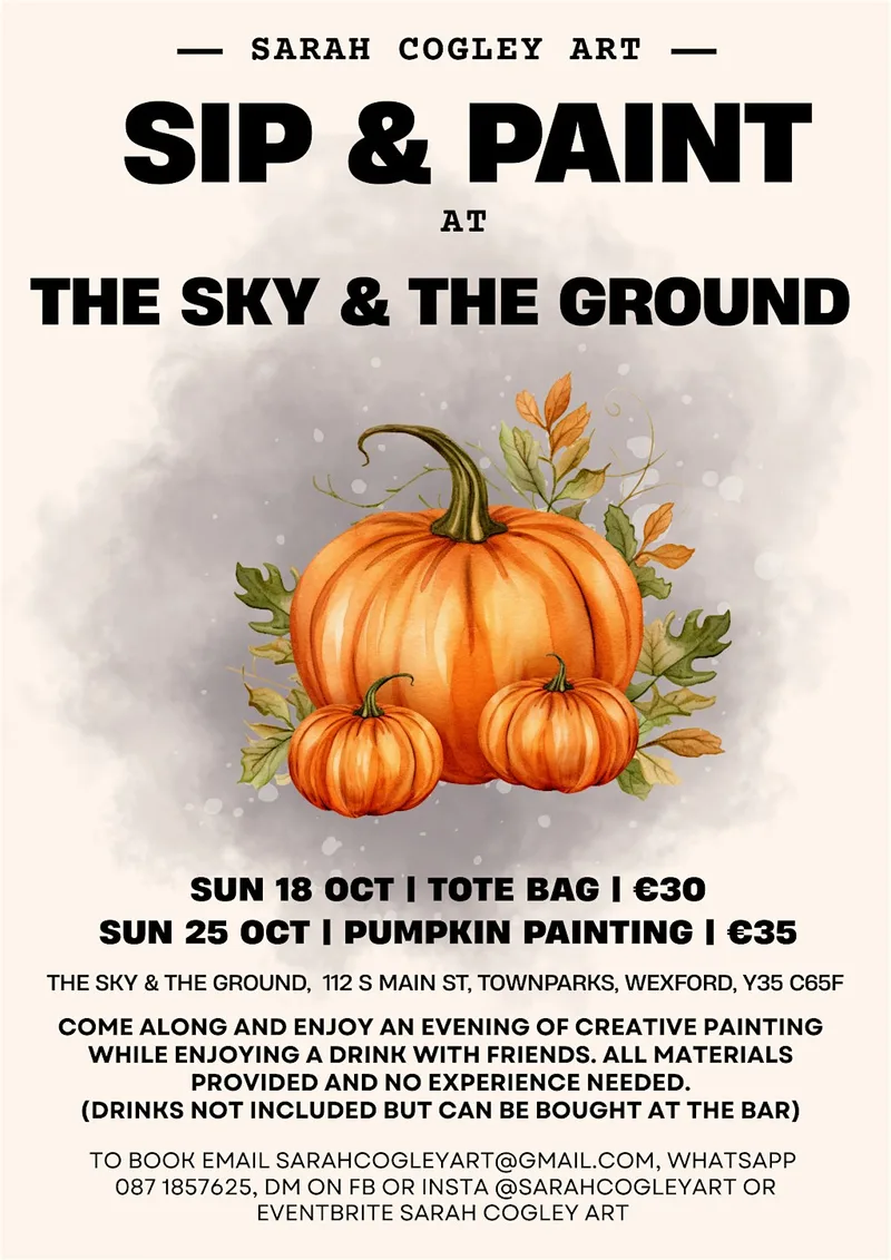 SIP N PAINT (PUMPKIN PAINTING) - THE SKY & THE GROUND