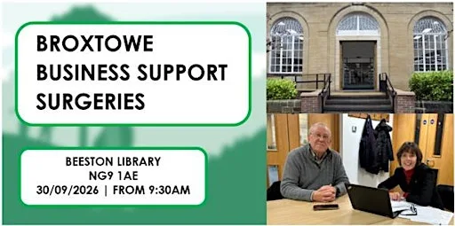 Free Business support surgery - Beeston, Broxtowe