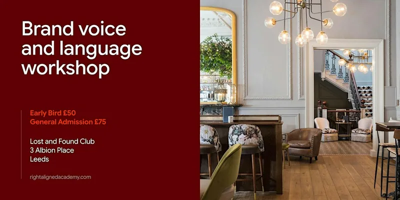 RA Leeds: Brand voice and language workshop with Gina Buckle