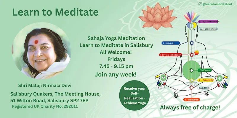 Learn to Meditate in Salisbury - Free 11 week course - Get connected