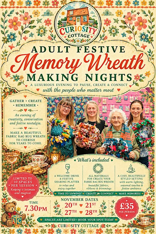 Christmas Fabric Wreath Making