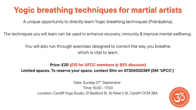 Yogic breathing techniques for Martial Artists (BJJ, Muay Thai, Boxing etc)