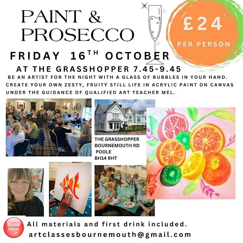 Paint & Prosecco in October with Art Classes Bournemouth