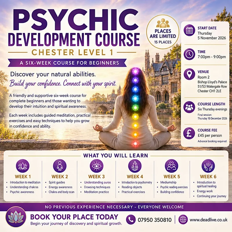 Psychic Development Course Chester November 2026