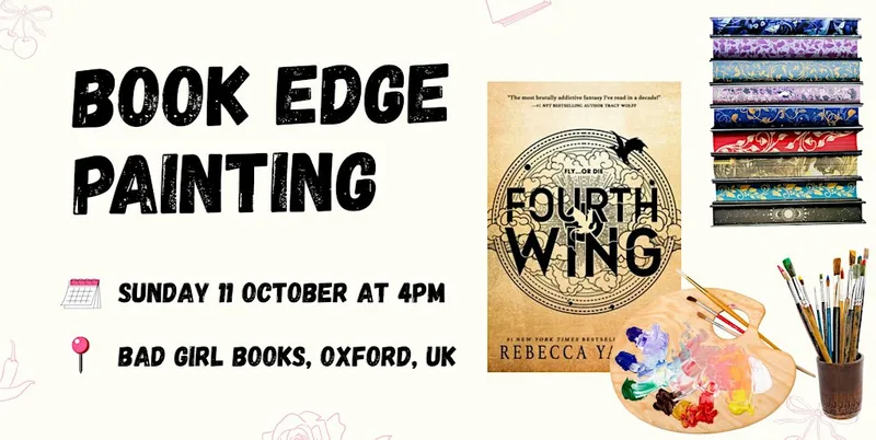 Book Edge Painting craft evening (Fourth Wing themed!)
