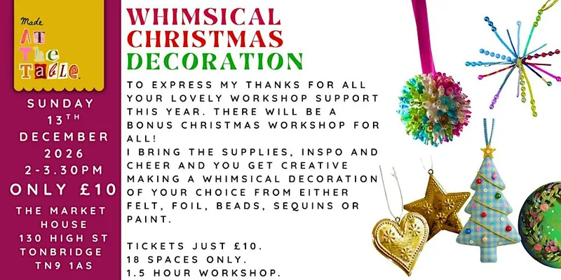 WHIMSICAL CHRISTMAS DECORATION WORKSHOP