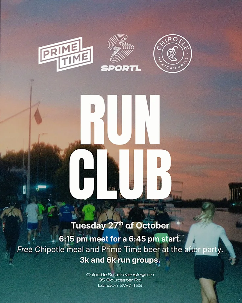 SPORTL Run Club x Chipotle x Prime Time