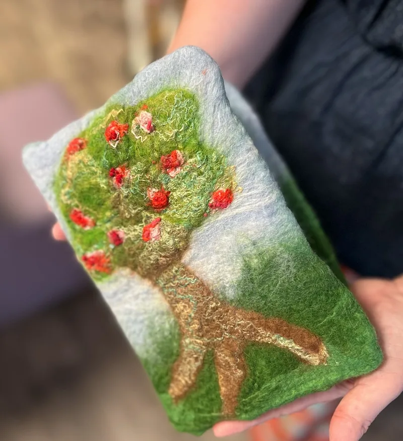 Book Cover Wet Felting