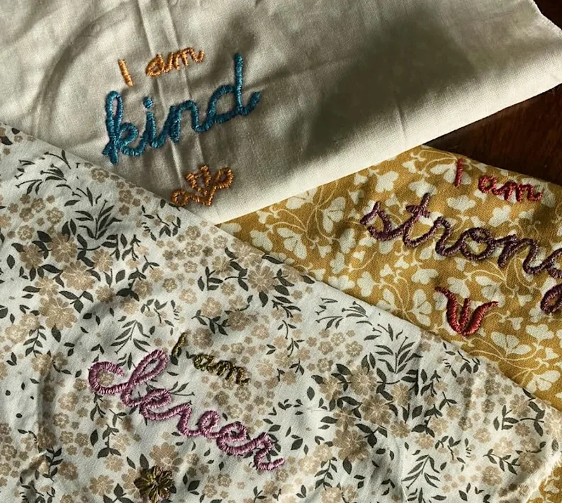 Embroidery Workshop: Affirmations