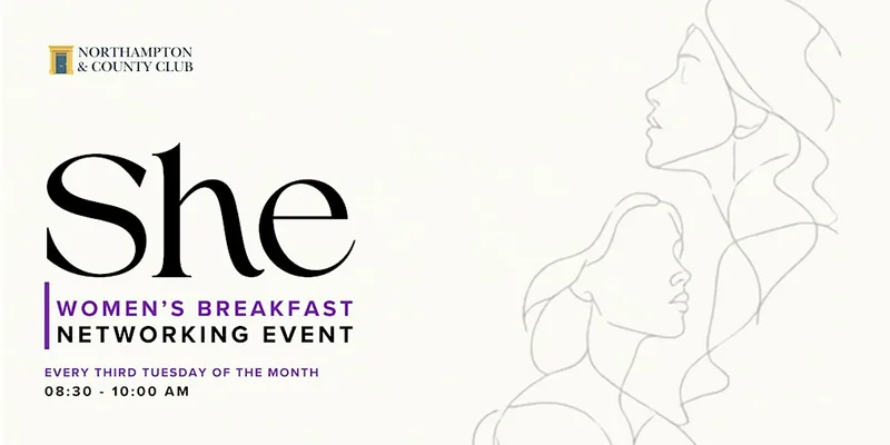 She, ladies only networking breakfast.