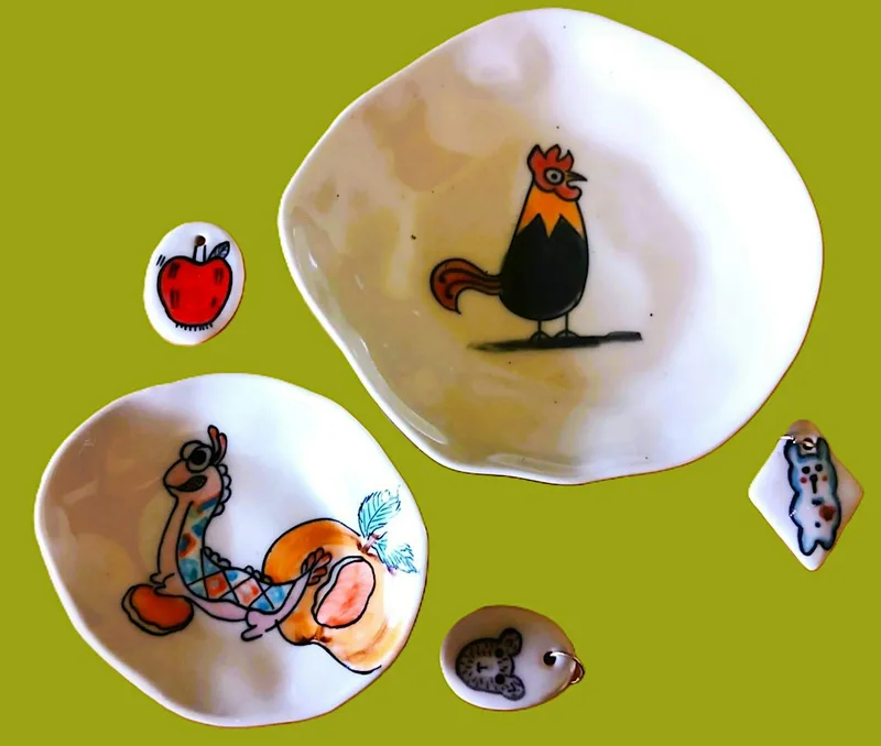 Clay & Sip: Hand-Crafted pendants and trinkets dish at Marie & Archie