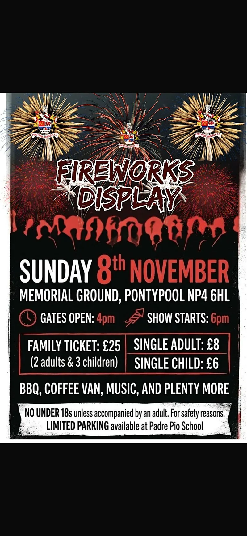 Pontypool united fireworks