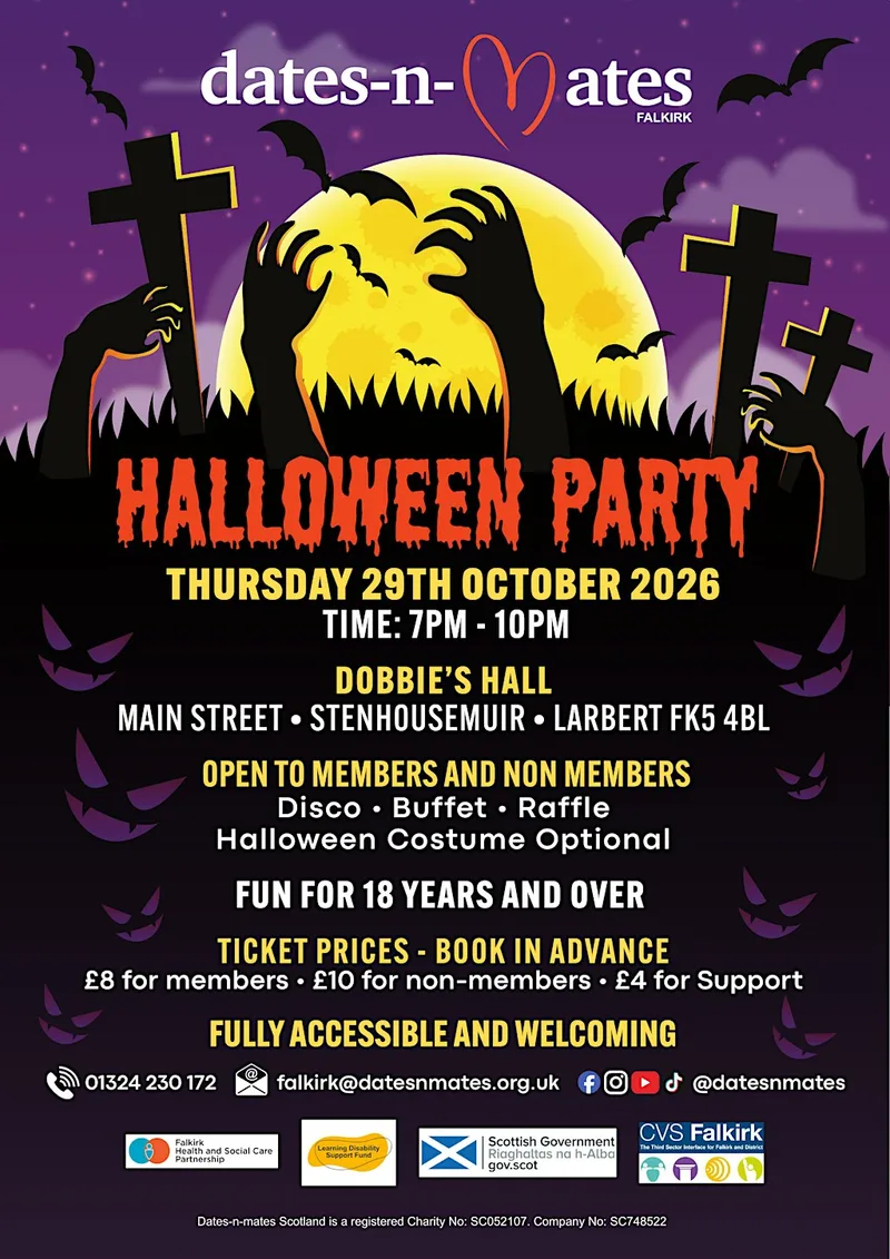 Dates-n-Mates Falkirk Halloween Party 2026