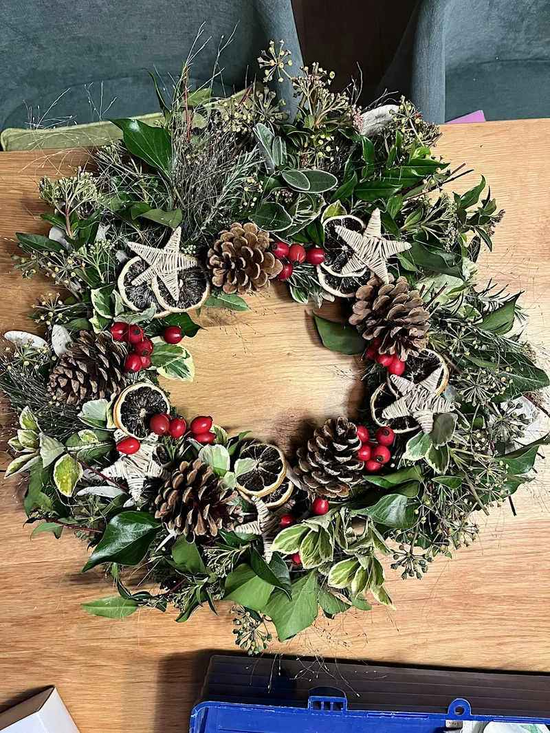 Grown in Ramsbury Christmas Wreath Making Workshop with Prosecco