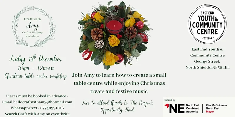 Christmas table centre workshop - Christmas 'party' - Craft with Amy