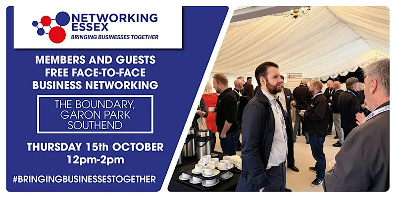 (FREE) Networking Essex in Southend Thursday 15th October 12pm-2pm