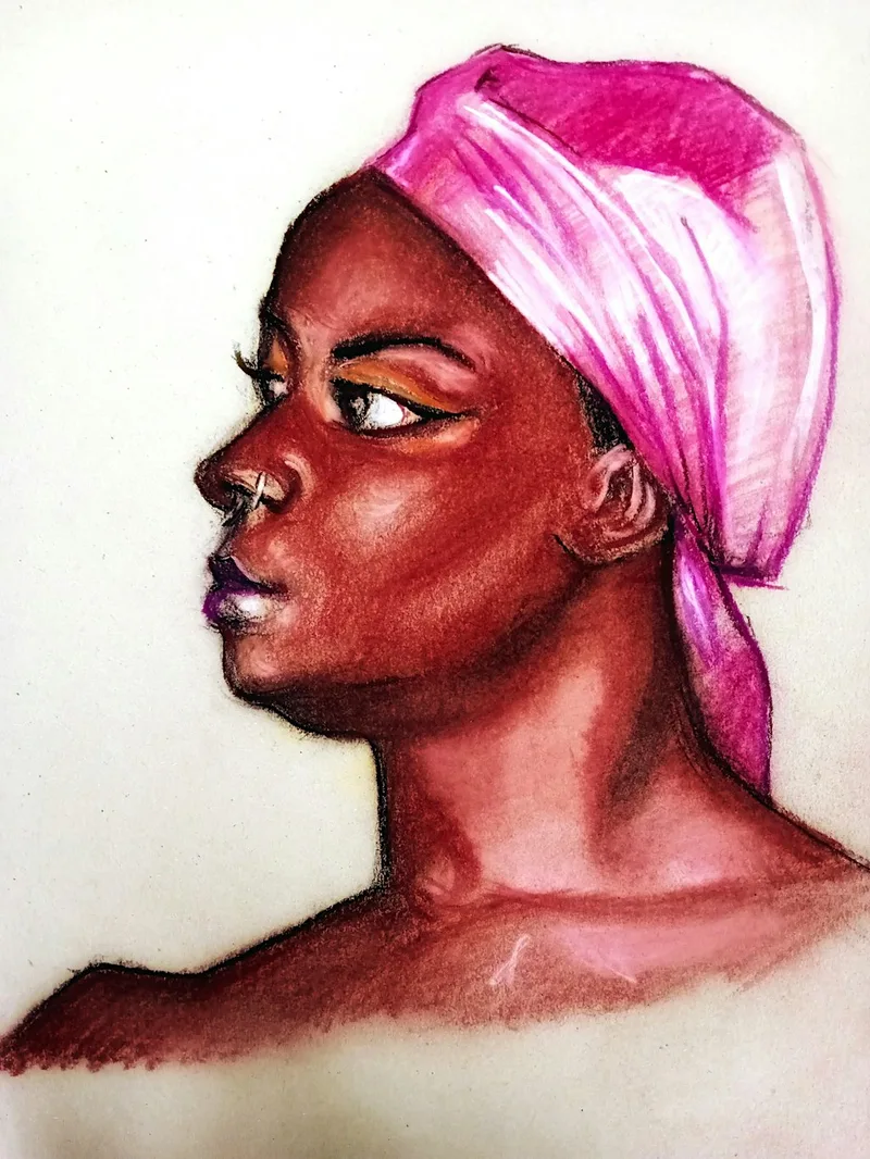 Portrait and costume drawing at Sunshine Café, Hove !