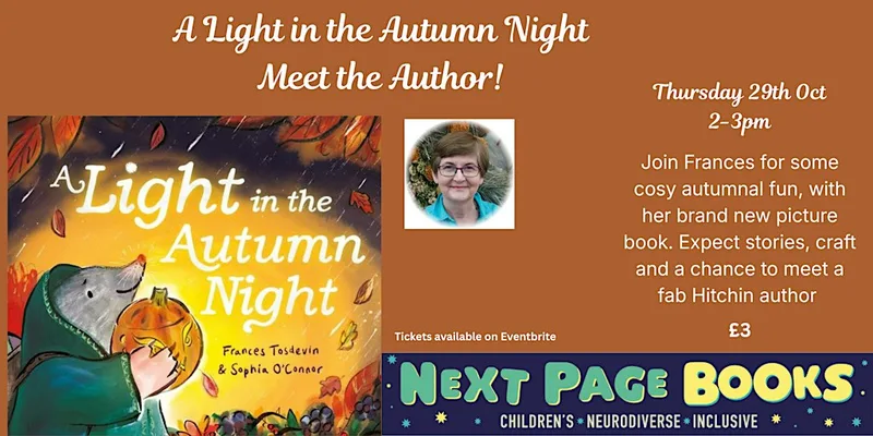 A Light in the Autumn Night - picture book with Hitchin author, Frances