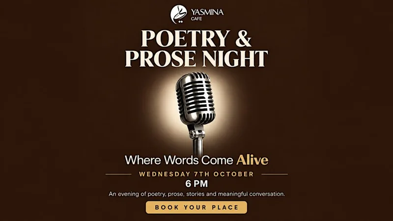 Poetry & Prose Night - 7th October 6pm